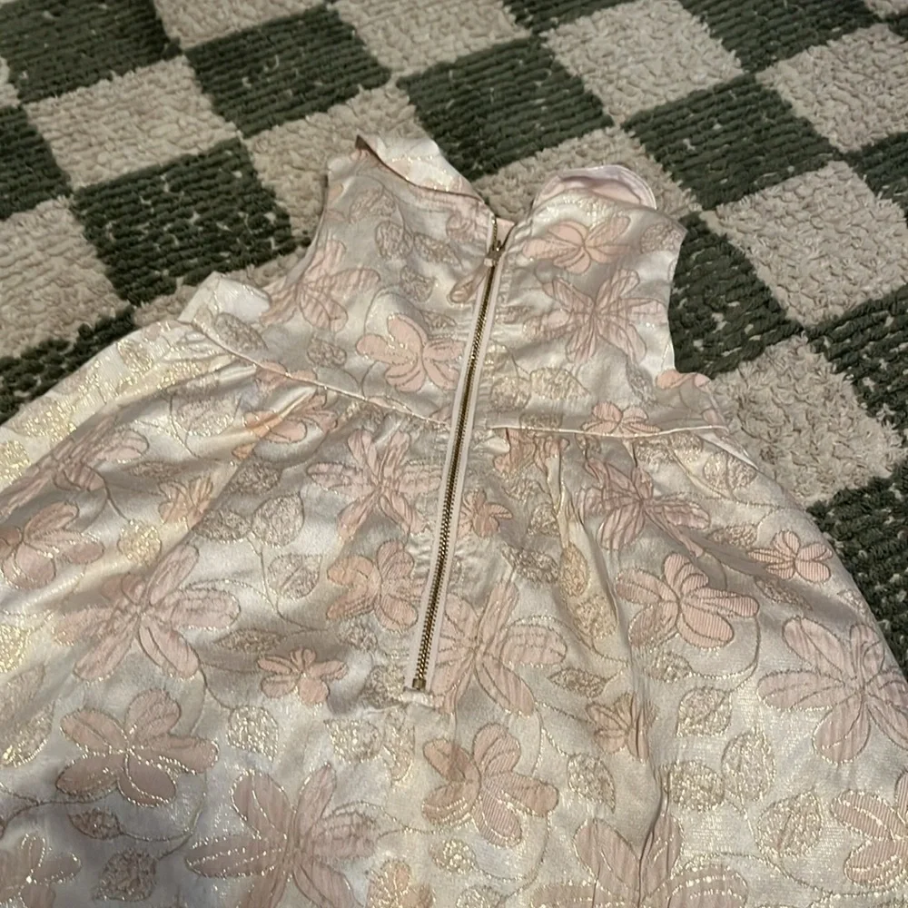 EGG by Susan lazar gold shimmery Peter Pan collar dress